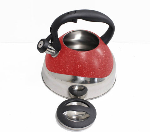 Speckled And Polished Two Tone Whistling Kettle (3L) - Alt View