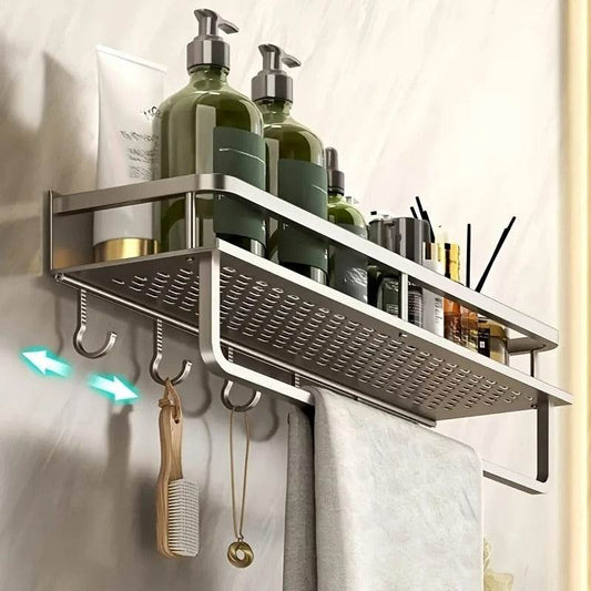 Towel Rod Wall Mounted Storage Rack (50cm) - DMC Wholesale