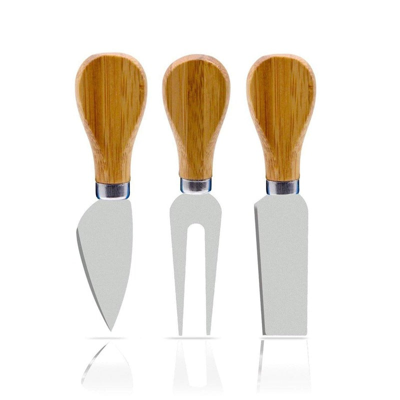 Wooden Trio Cheese Board Set