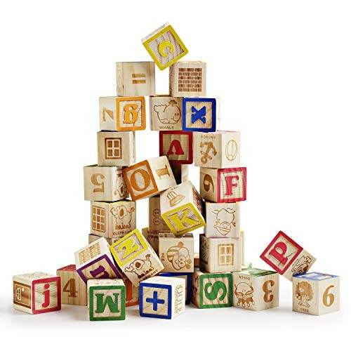 Education Wooden ABC Blocks in Box (48 pcs) - DMC Wholesale