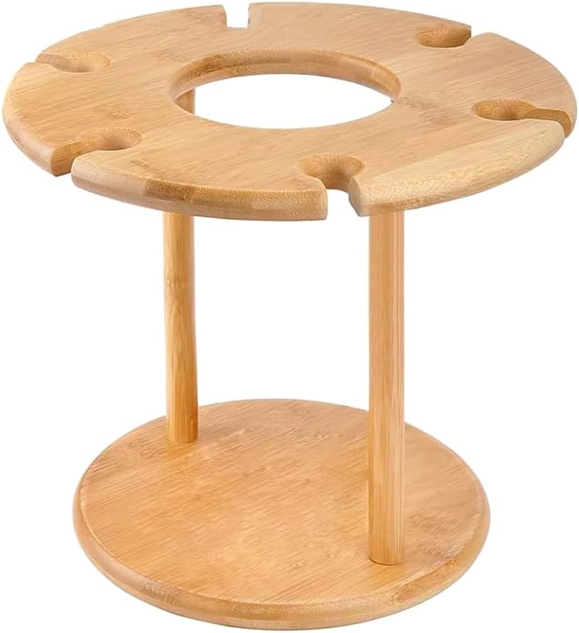 Single Wine Bottle And Glass Display Stand