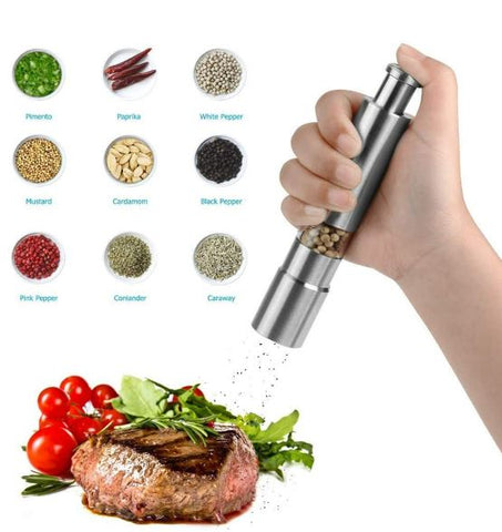 Stainless Steel Portable Manual Pepper Grinder Mill - Alt View