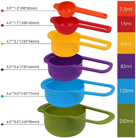 Colourful Measuring Cups and Spoons - Alt View