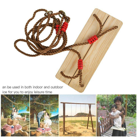 Wooden Hanging Swing - Alt View