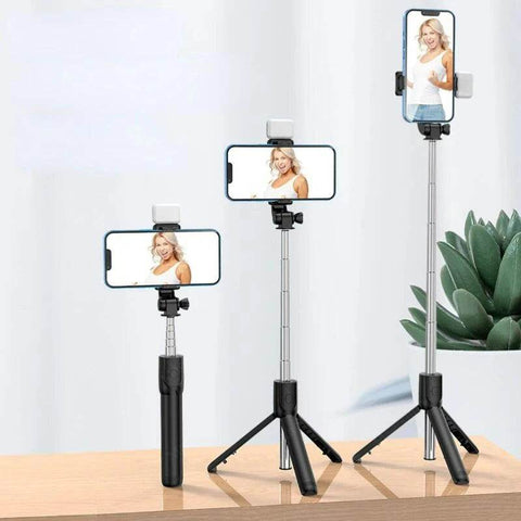 Selfie Stick Tripod With Remote - Alt View
