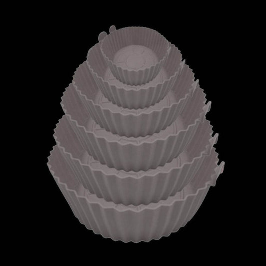 Silicone Air Fryer Liners (6 pcs)(Grey) - DMC Wholesale
