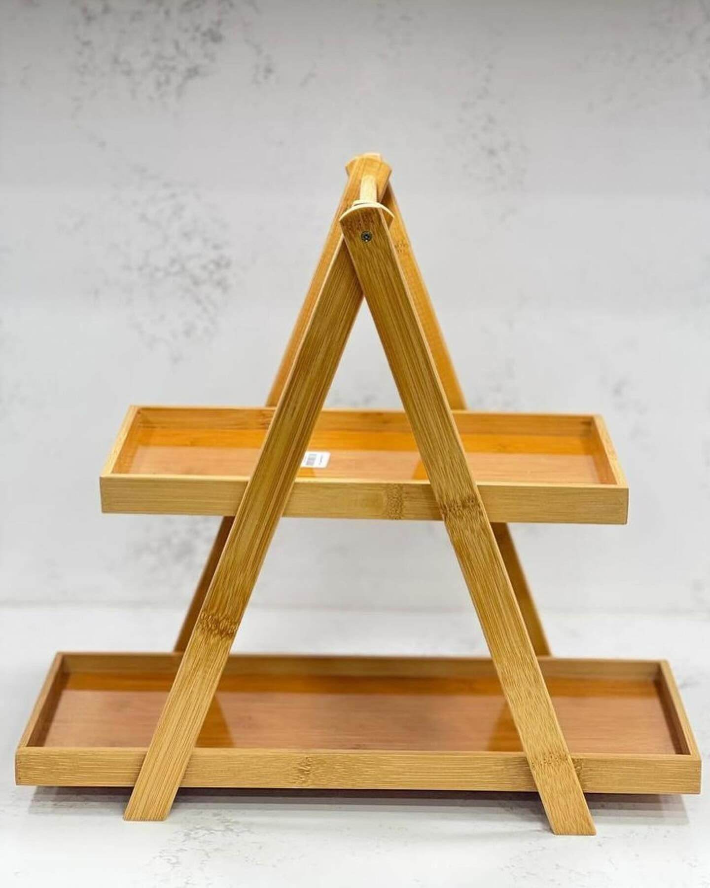 Wooden Serving Stand (2 Tier) - DMC Wholesale
