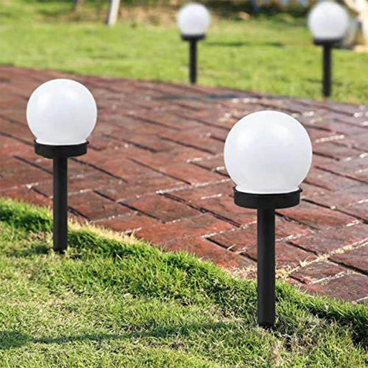 Round LED Solar Outdoor Patio Mini Bobo Lamps (2 pcs) - DMC Wholesale