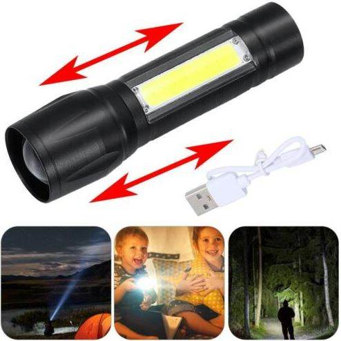Larger USB Rechargeable Torch with Zoom Function (Casing Included) - DMC Wholesale