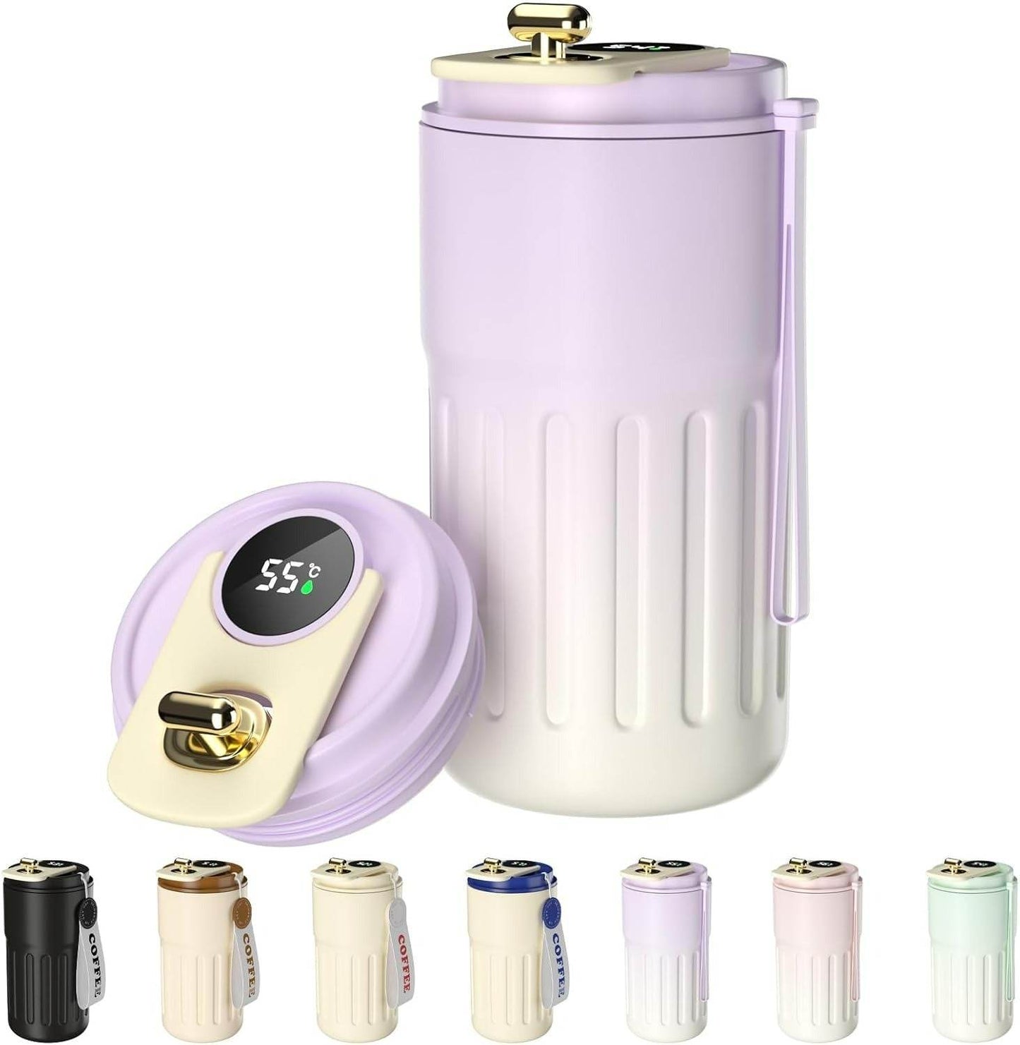 Smart Temperature Insulated Travel Coffee Mug (450ml) - DMC Wholesale