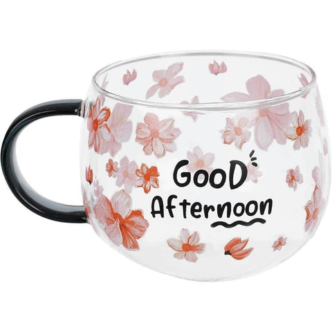 Single Wall Glass Mug (Orange)(380ml) - Alt View