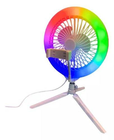 Broadcast Ring Light Fan With Tripod