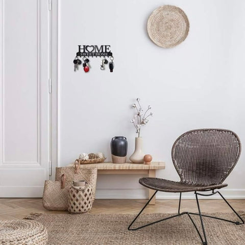 Home Sweet Home Wall-Mounted Key Hook (10 Hooks)