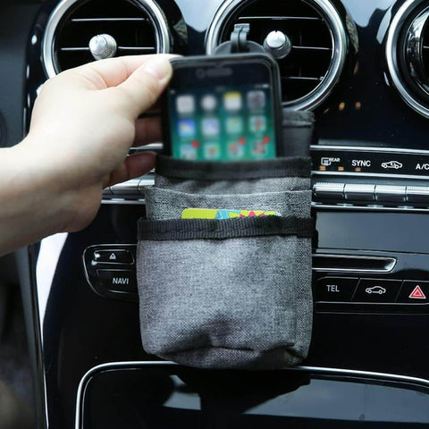 Hanging Phone Pocket Vent Organiser - Alt View