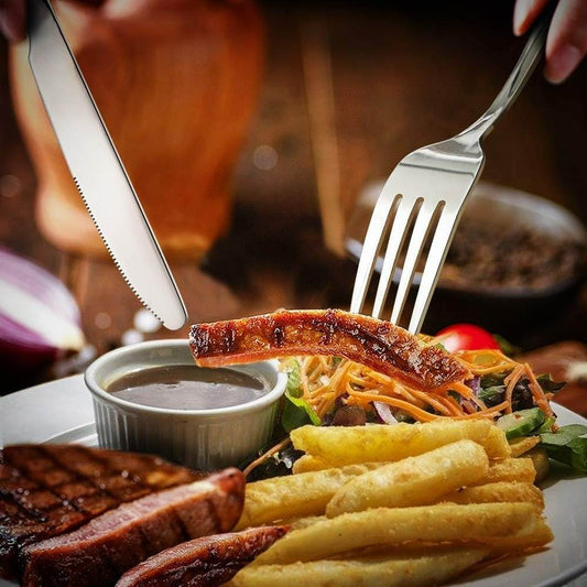 Stainless Steel Dinner Fork Set (6 pcs) - DMC Wholesale