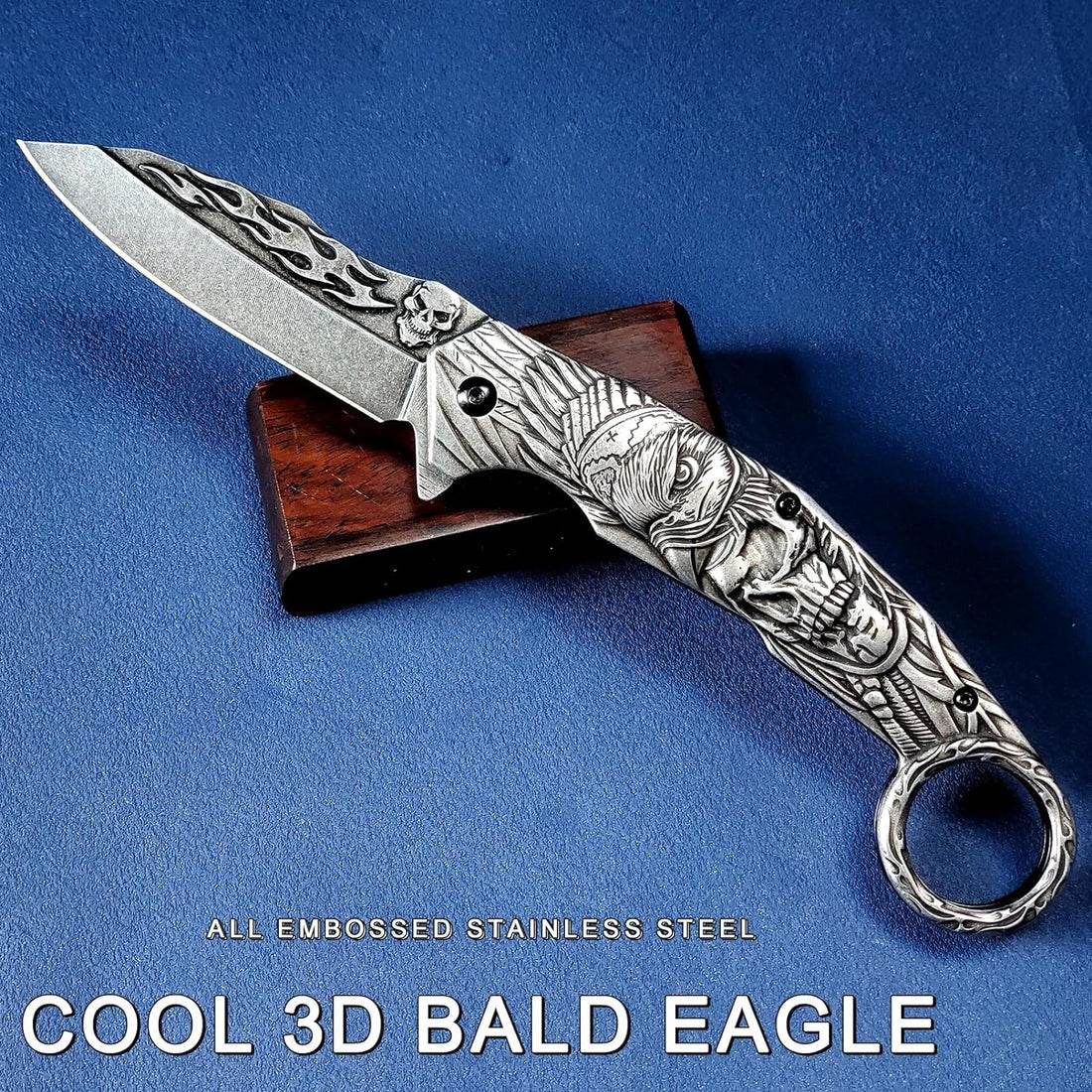Plated Titanium Folding Knife - DMC Wholesale