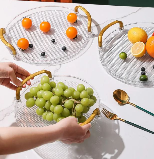 Acrylic Clear Round Serving Tray (36cm)