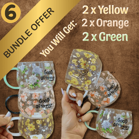 Single Wall Glass Mug (6 pcs)