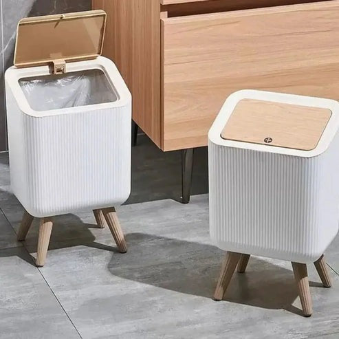 Modern Push Top Trash Can with Lid (10L)
