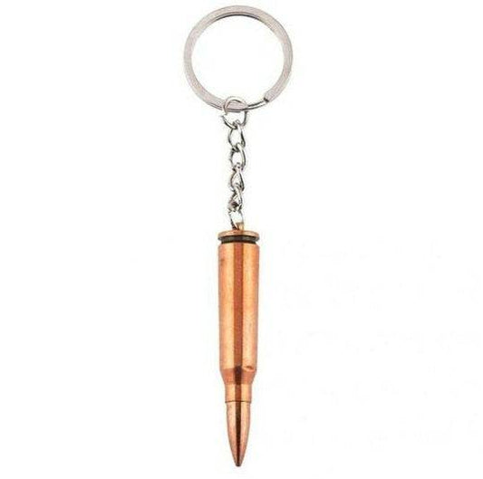Long Rifle Bronze Gun Bullet Keyring - DMC Wholesale