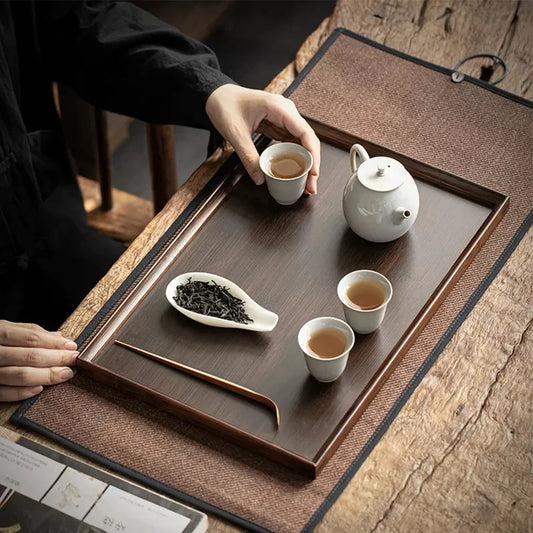 Dark Bamboo Nesting Tray Set (3 pcs)