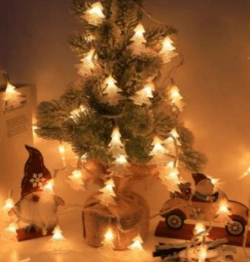 Solar Christmas Trees Lights (30L)(6M)(Yellow) - DMC Wholesale