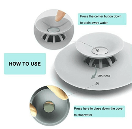 Dual Purpose Drain Stop and Hair Catcher - DMC Wholesale