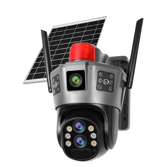 4G Solar Powered Multi Lens Security Camera - DMC Wholesale