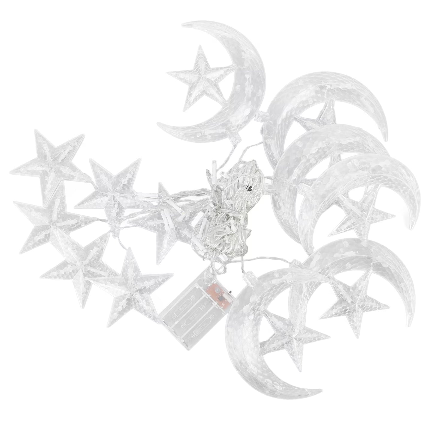 Star On Moon City Battery Operated String Lights (20L)(3M)(Yellow)