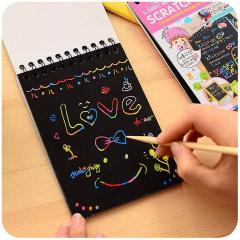 Mini Rainbow Scratch Paper Art Notepad - Alt View