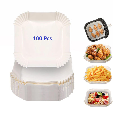 Square Disposable Air Fryer Parchments (100 pcs) - Alt View