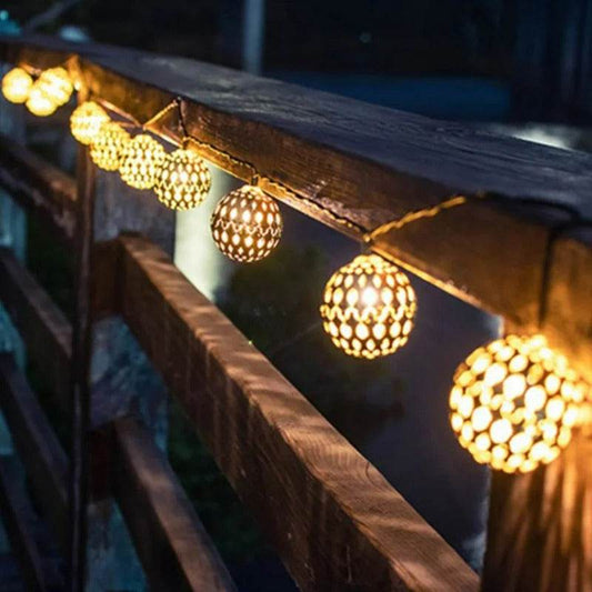 Heritage Ball Decorative String Lights (10L)(3m)(Yellow) - DMC Wholesale