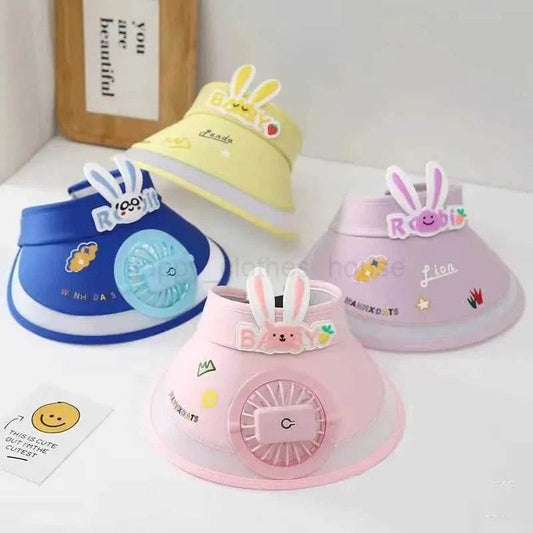 Children's Rabbit Ear Fan Sun Screen Hat (2-14 years) - DMC Wholesale