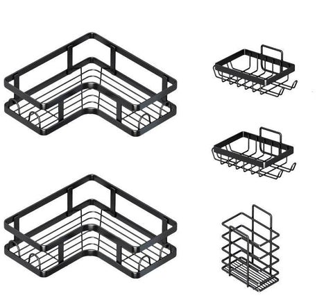 Stainless Steel Partitioned Shower Rack (7 pcs) - Alt View