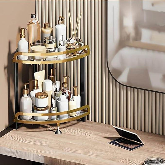 Wrought Iron Corner Kitchen or Bathroom Shelf (Each) - DMC Wholesale