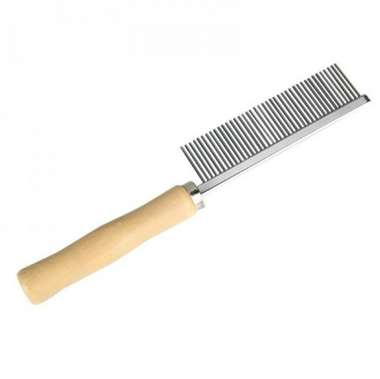 Wooden Handle Dog Grooming Comb