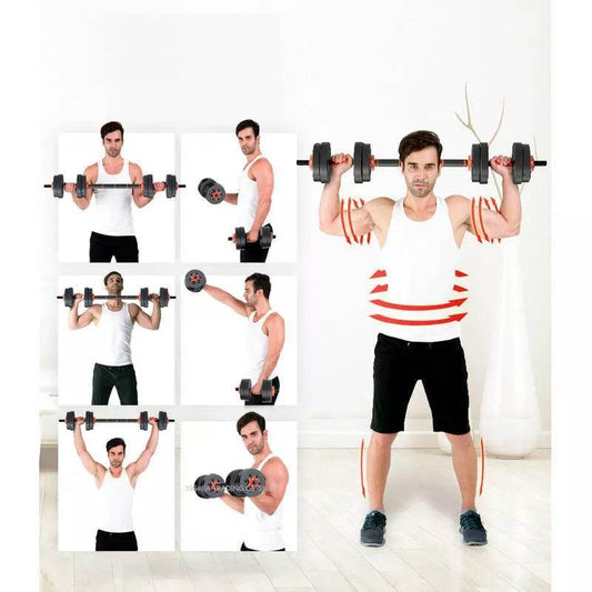 Home Gym Adjustable Dumbbell/Barbell Set (20kg) - DMC Wholesale