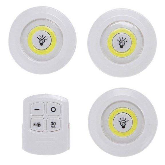 LED Light With Remote Control (3 pcs) - DMC Wholesale