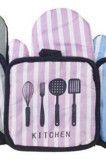 Kitchen Oven Mittens (Striped)(2pcs) - DMC Wholesale