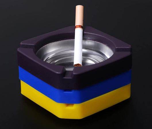 Stainless Steel Creative Square Ashtrays (2 pcs) - DMC Wholesale