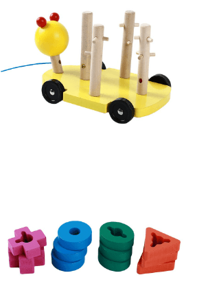 Wooden Caterpillar Toy with Columns - DMC Wholesale