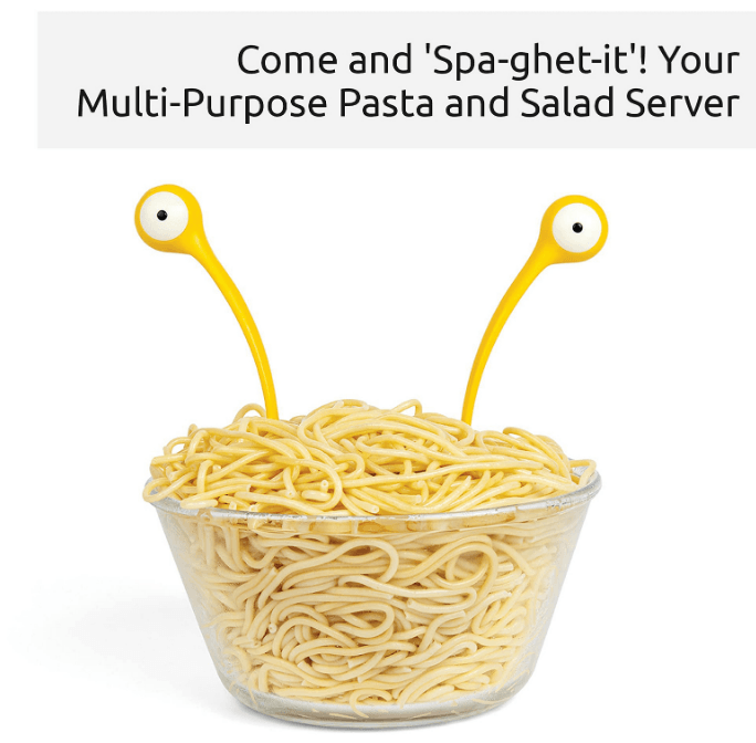 Monster Pasta And Salad Server Set (Green) - DMC Wholesale