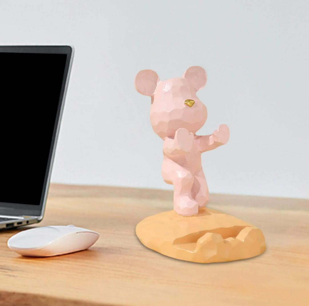 Bear Sculpture Mobile Phone Stand