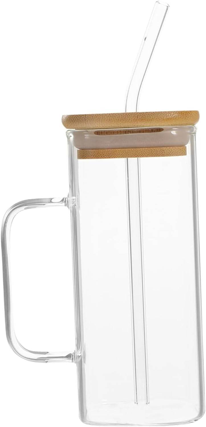 Clear Glassware Mug With Straw - DMC Wholesale