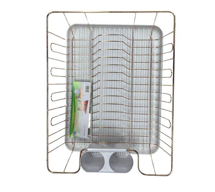 Dish Rack Drainer With Drip Tray (Grey) - DMC Wholesale