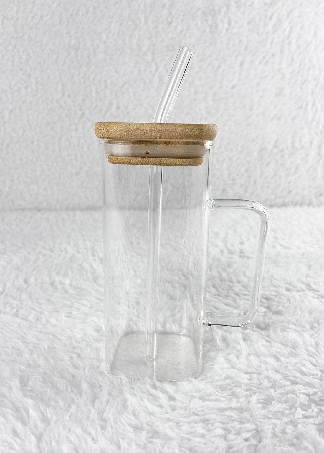 Clear Glassware Mug With Straw - DMC Wholesale
