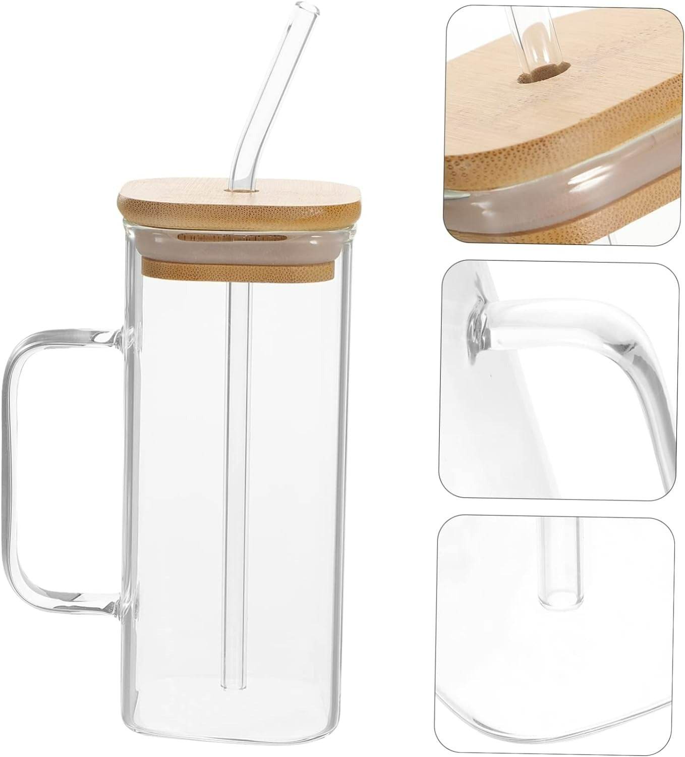 Clear Glassware Mug With Straw - DMC Wholesale