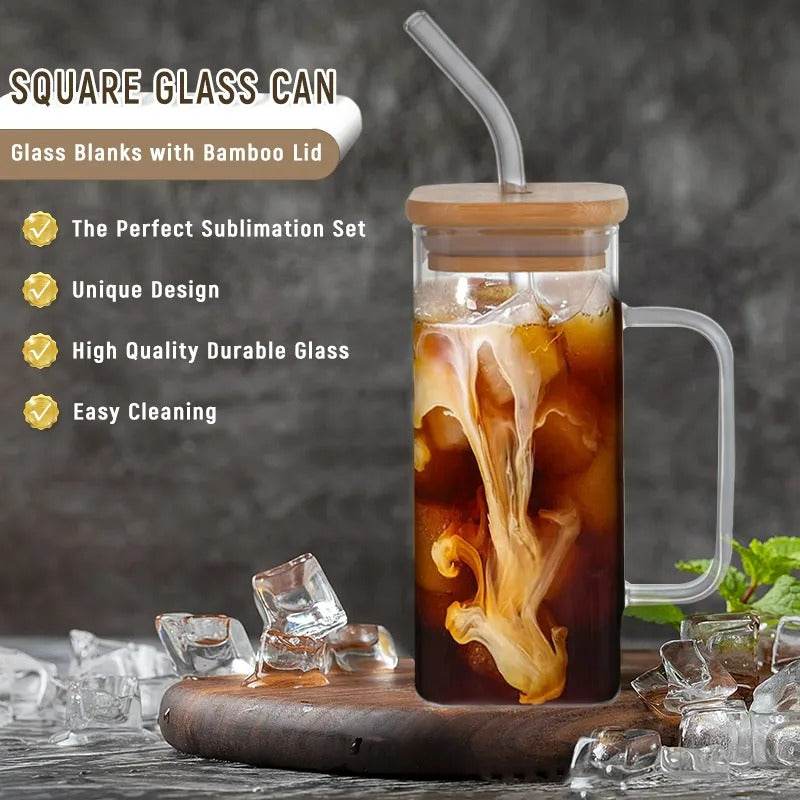 Clear Glassware Mug With Straw - DMC Wholesale