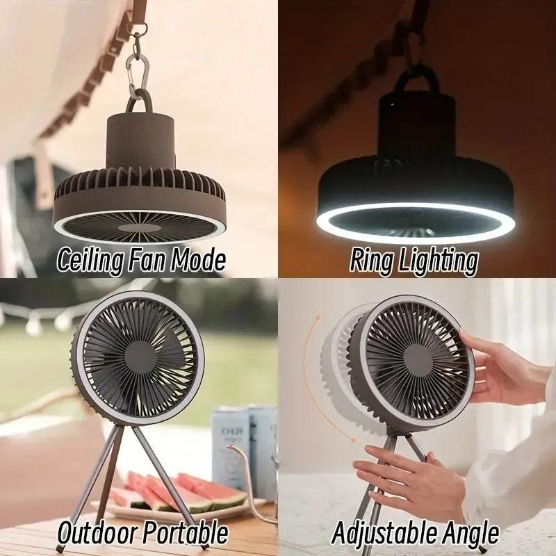 Multifunctional Mini Chargeable Fan With Night Light - DMC Wholesale