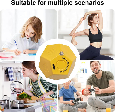 Rotating Cube Clock For Desk And Kitchen